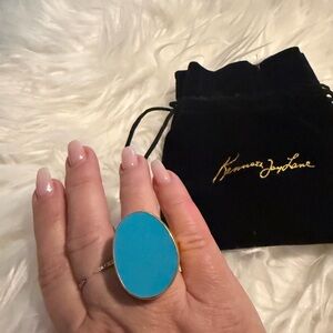 Kenneth Jay Lane Blue Oval Ring